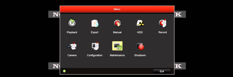 Hikvision DVR menü