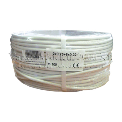 RK 2x0.75+6x0.22 riasztókábel