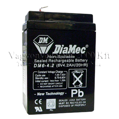 DIAMEC 6V 4,2Ah akkumulátor