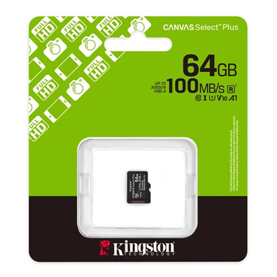 KINGSTON 64GB Canvas Select Plus microSDXC memóriakártya (SDCS3/64GB)