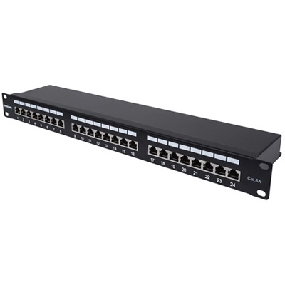 MANHATTAN 24 port Patch panel (1U) - CAT6a (720861)