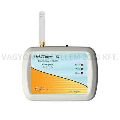 MobilTherm-1xL GSM hőfokszabályzó és hőfokriasztó (beépített akku)