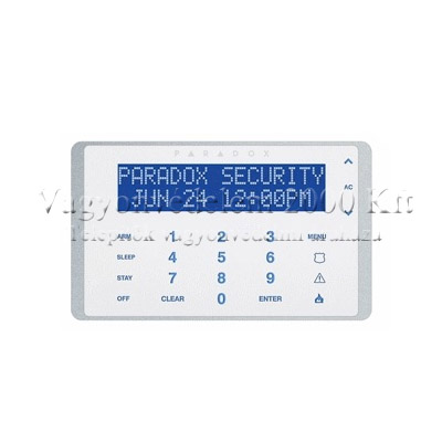 PARADOX K656 Érintőgombos 32 karakteres kék LCD kezelő