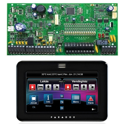 PARADOX SP7000+ TM50 fekete érintőképernyős kezelővel