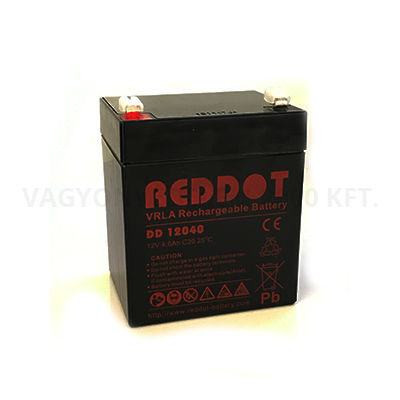 Reddot 12V 4Ah riasztó akkumulátor
