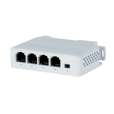 VIDEOSEC PS03FE+1PD-DIN 3 portos PoE elosztó