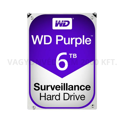HDD WD 6TB Purple SATAIII 64MB cache winchester